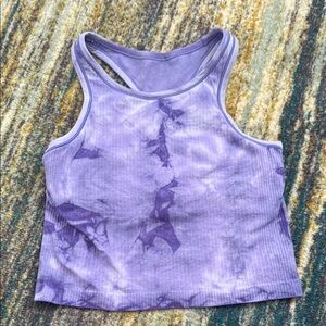 Ebb to Street Cropped Racerback Tank Marble